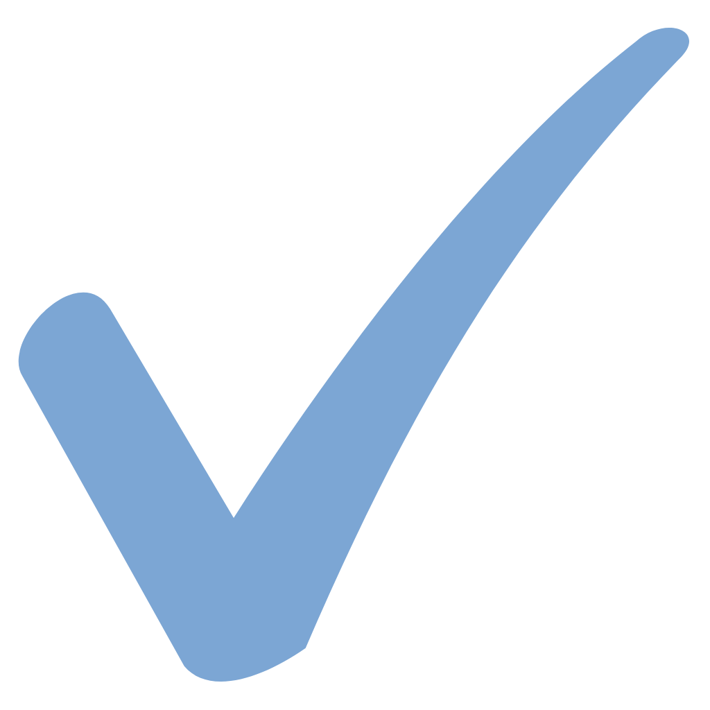 Blue check mark icon
