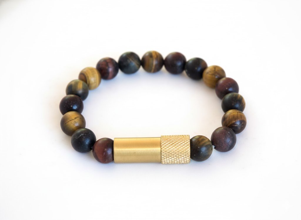 Tri-Color Tiger Eye Matte Bracelet