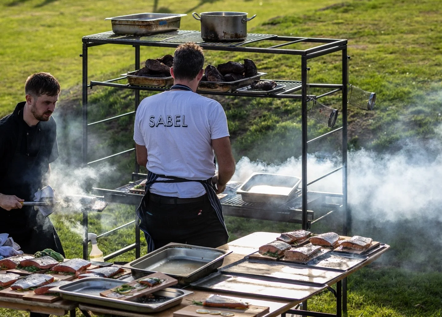 Fire cooking. An awful lot like barbecuing. But more drama. 

Bbqs. Spit roasts. Smoking. Planchas. Asado. We love to cook like this. Shout up with your event idea and we can help put together a visual spectacle for you to make food the focus. 

#liv
