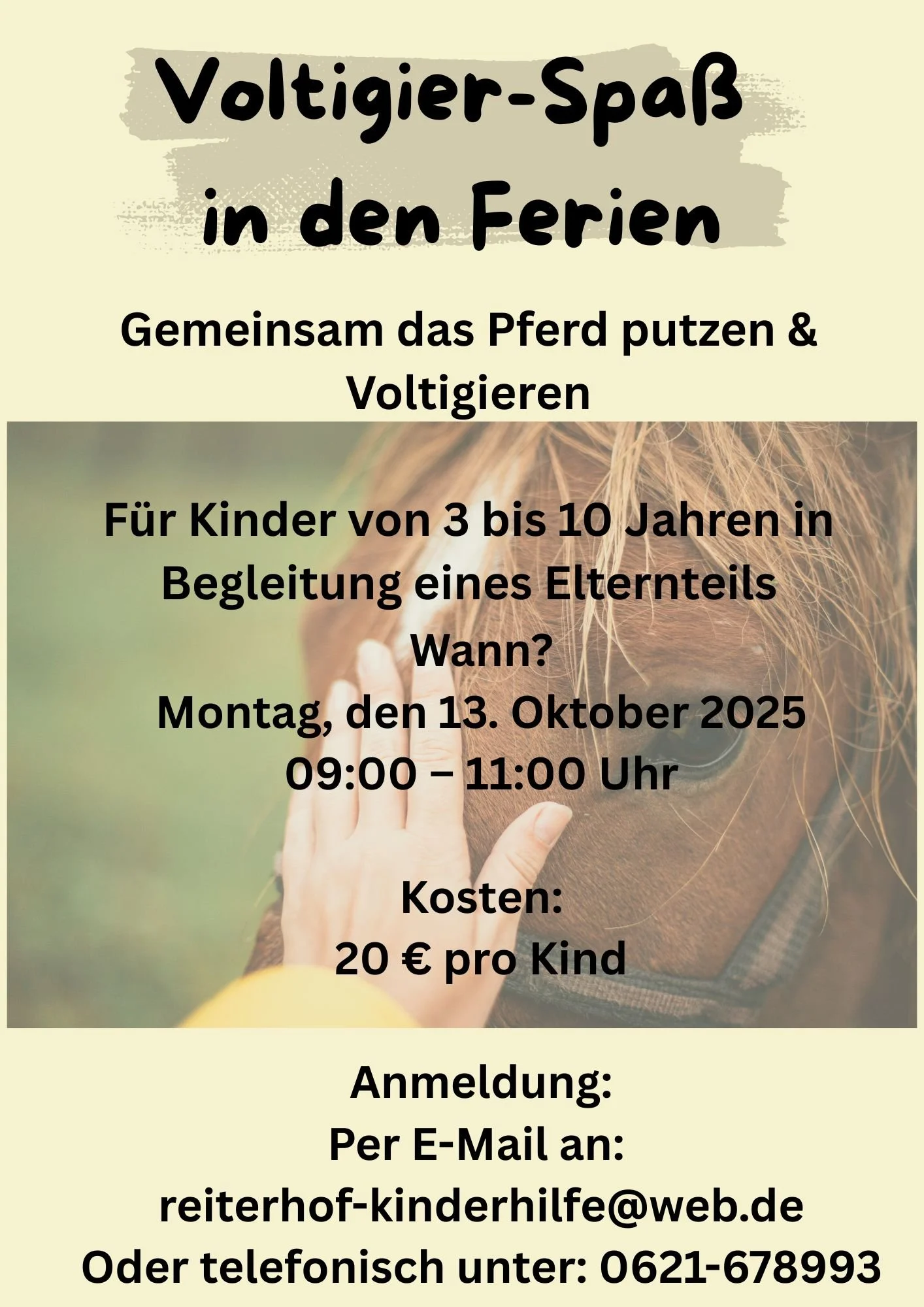 Voltigier-Spaß in den Ferien