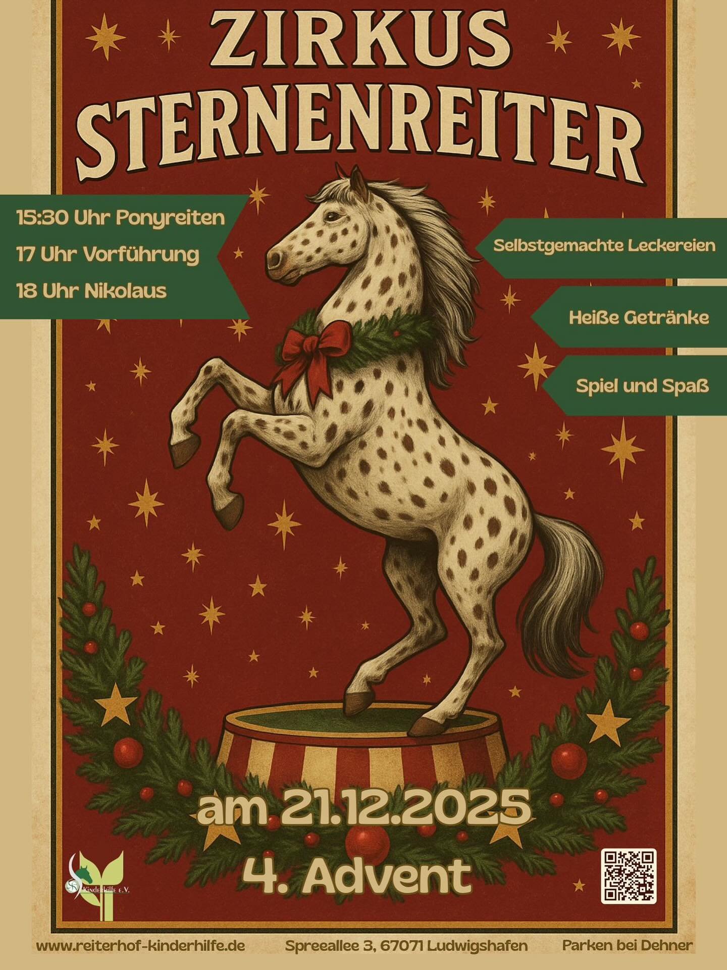 Herzliche Einladung zu unserer Weihnachtsfeier am 21.12.
#weihnachtsfeier #ludwigshafen #reiterhofkinderhilfe