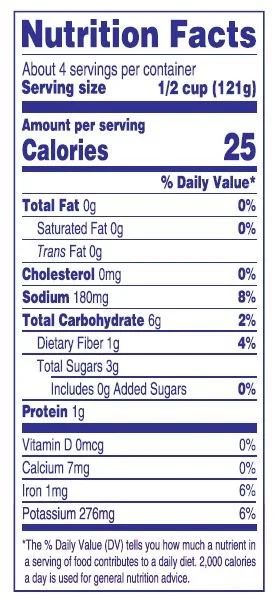 Whole Peeled 14.5 oz. Nutrition Facts