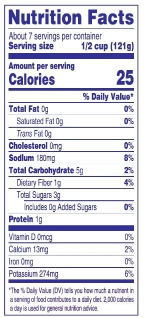 Whole Peeled 28 oz. Nutrition Facts