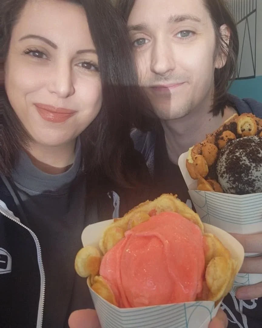 Happy one year anniversary for @t3chno_alchemist and I! We ate at Cauldron Ice Cream where they make the ice cream with liquid nitrogen.