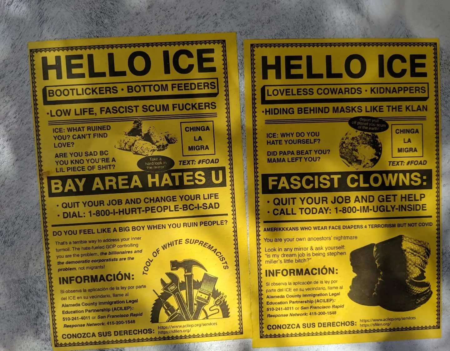 Found these hilarious flyers while exploring Fruitvale.