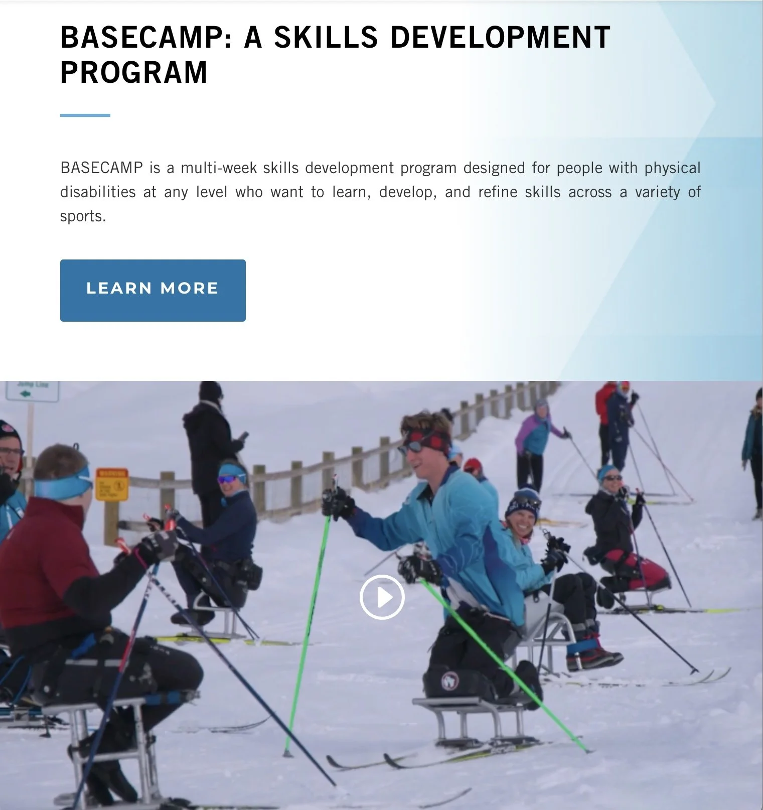 Group of sit-skiers