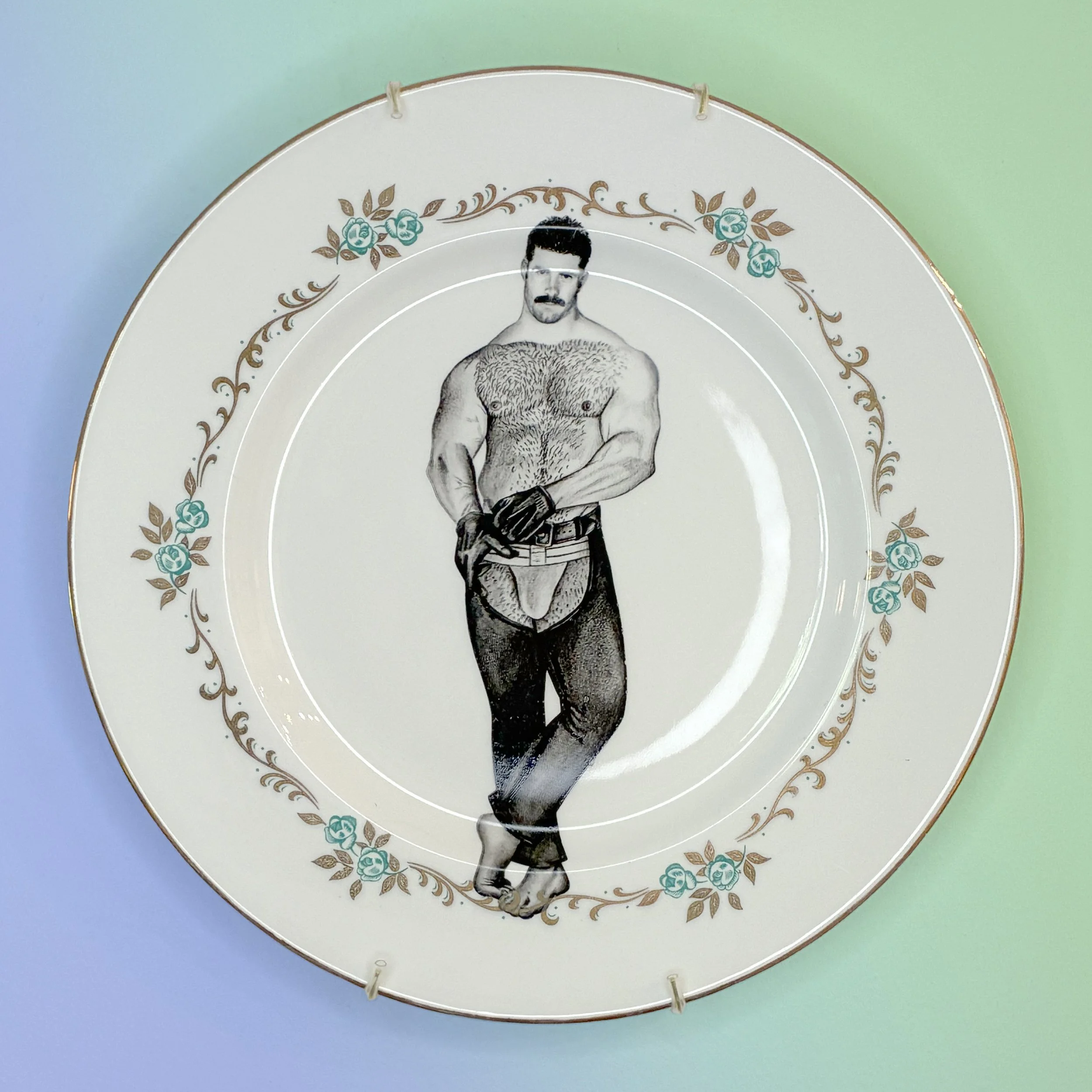 Plates - Daddy Large Drawing Plates with 22Kt Gold