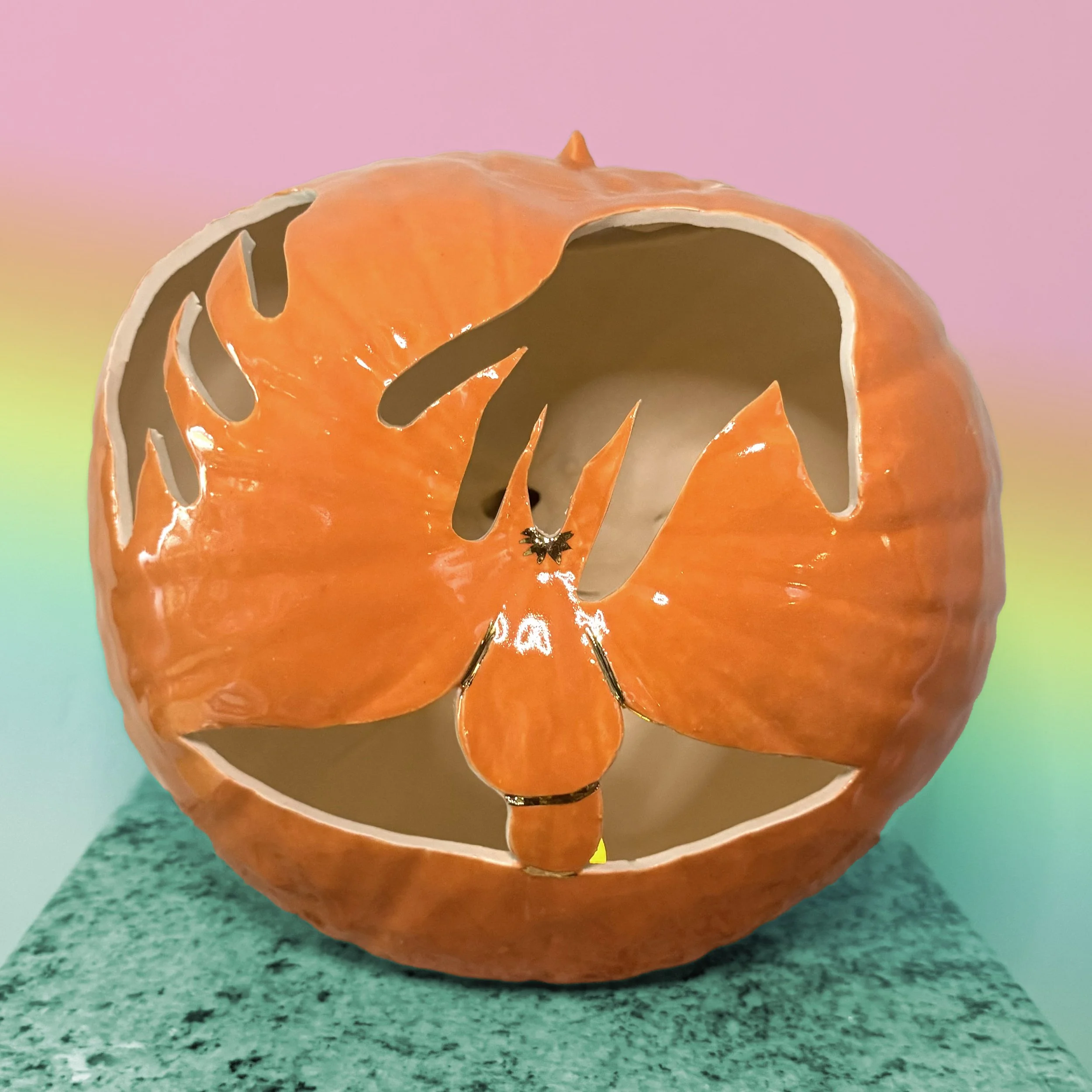 Jack'Off Lantern with 22Kt Gold