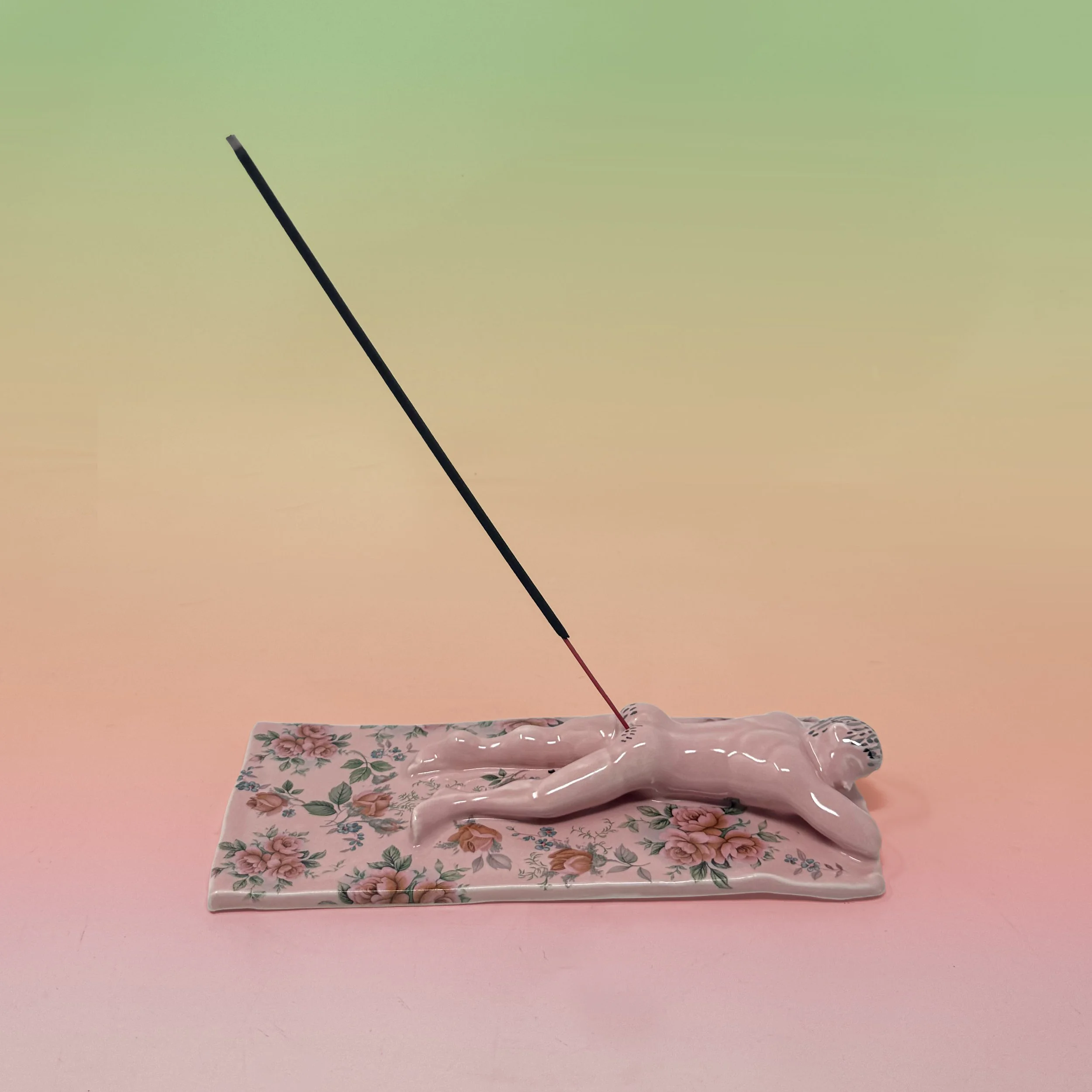 Pool Boy Incesnse Holder Floral Pink Front copy.jpg