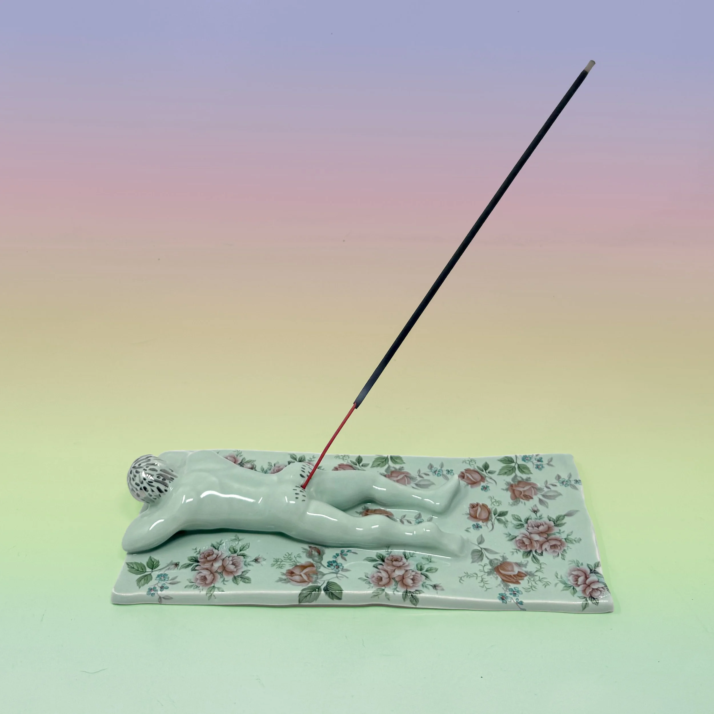 Pool Boy Incesnse Holder Floral Aqua Front copy.jpg