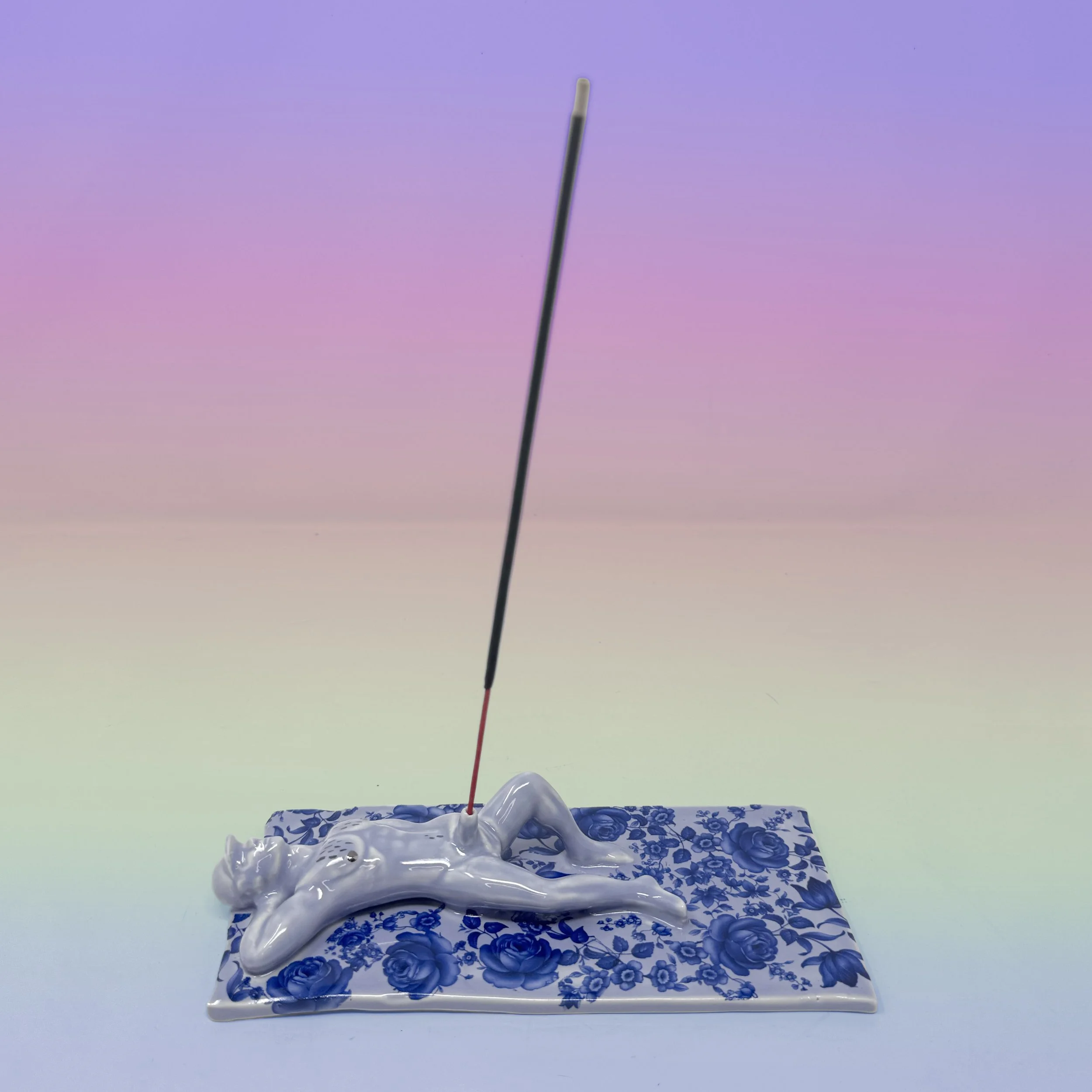 Pool Boy Incesnse Holder Floral Blue Back copy.jpg