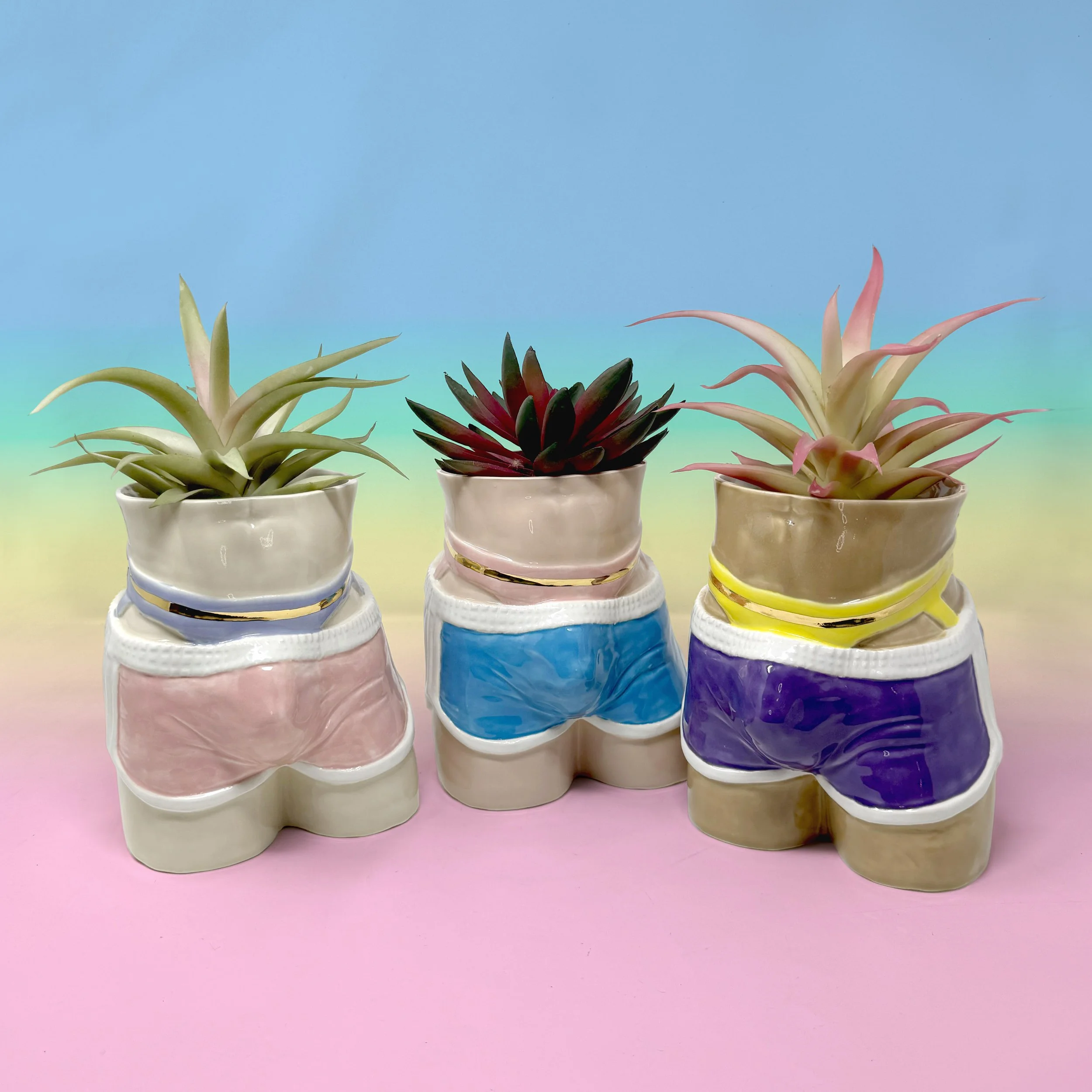 Jock & Sport Shorts Planters w/22Kt Gold