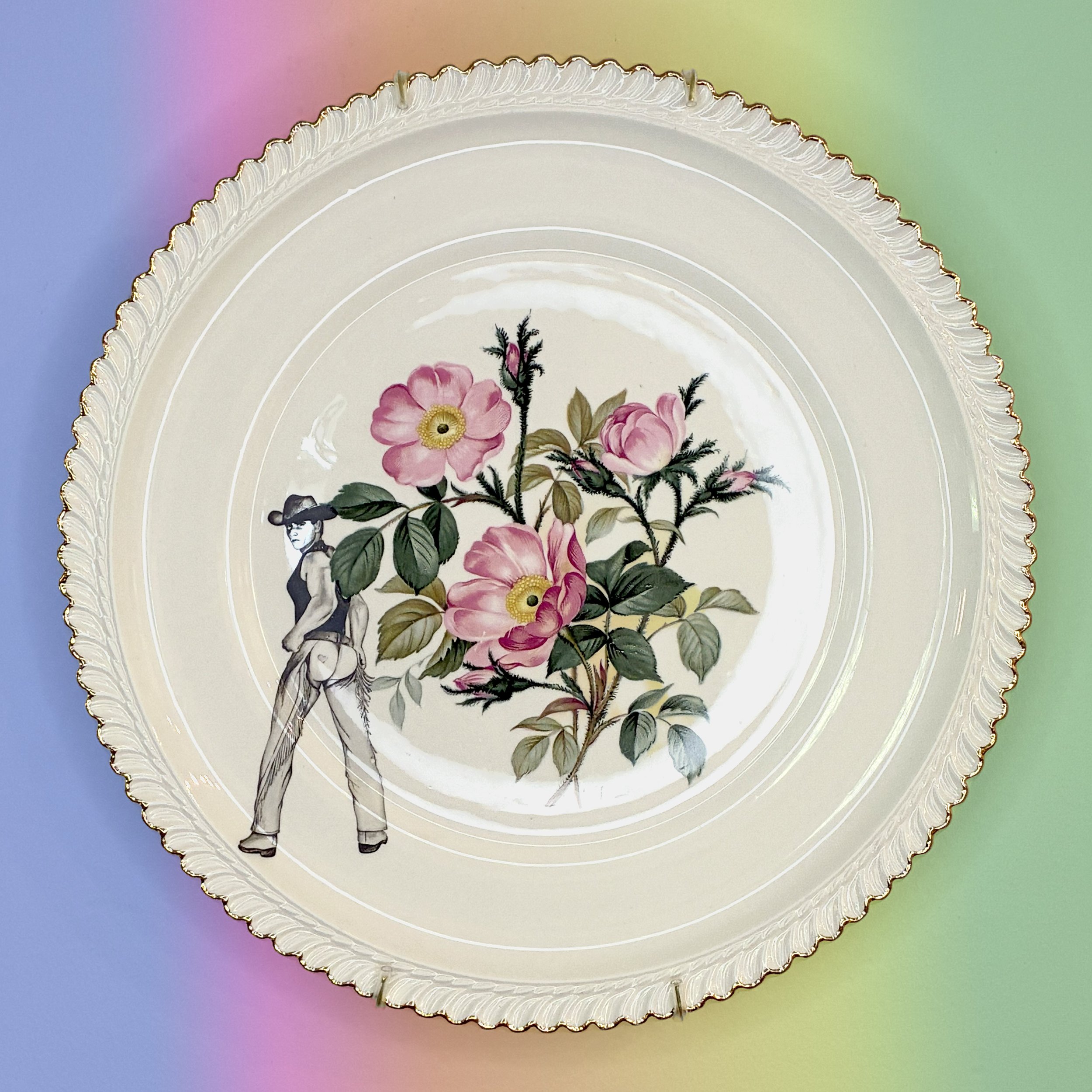 Plates - Daddy Small Drawing Plates with 22Kt Gold