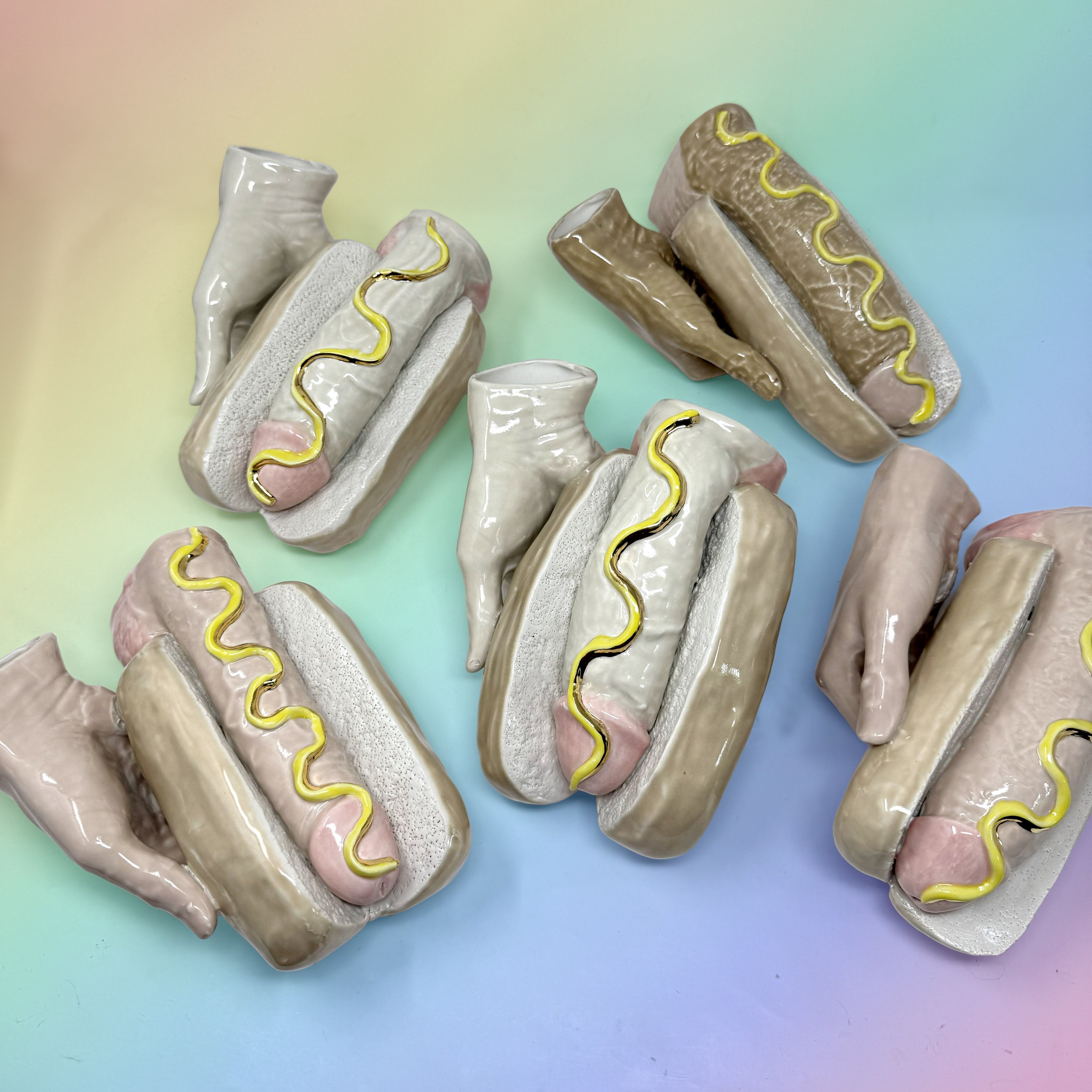 Hot Dog Dick with 22Kt Gold