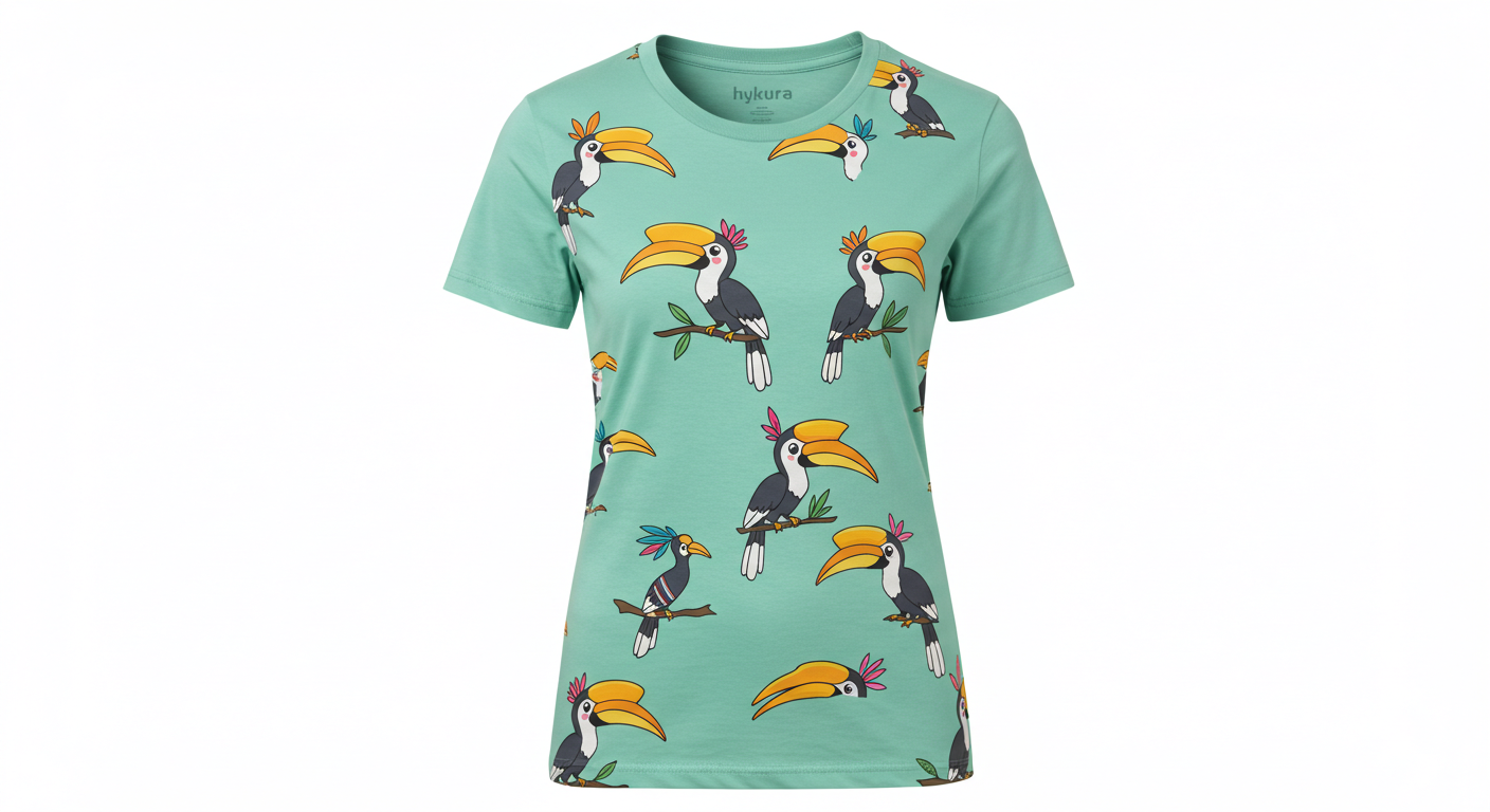 Hykura Women's Happy Hornbill T-Shirt