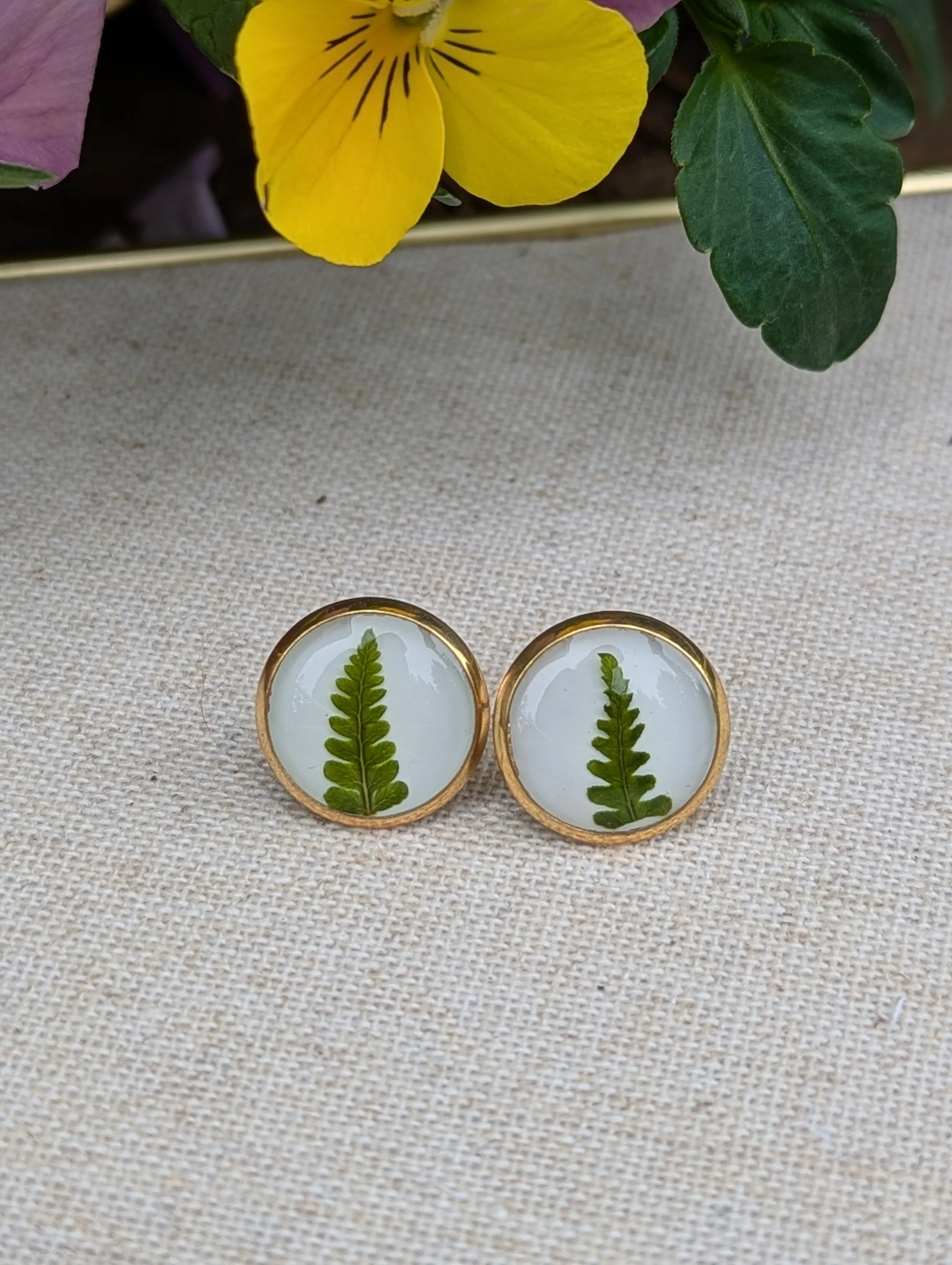 Lady Fern Tip Studs
