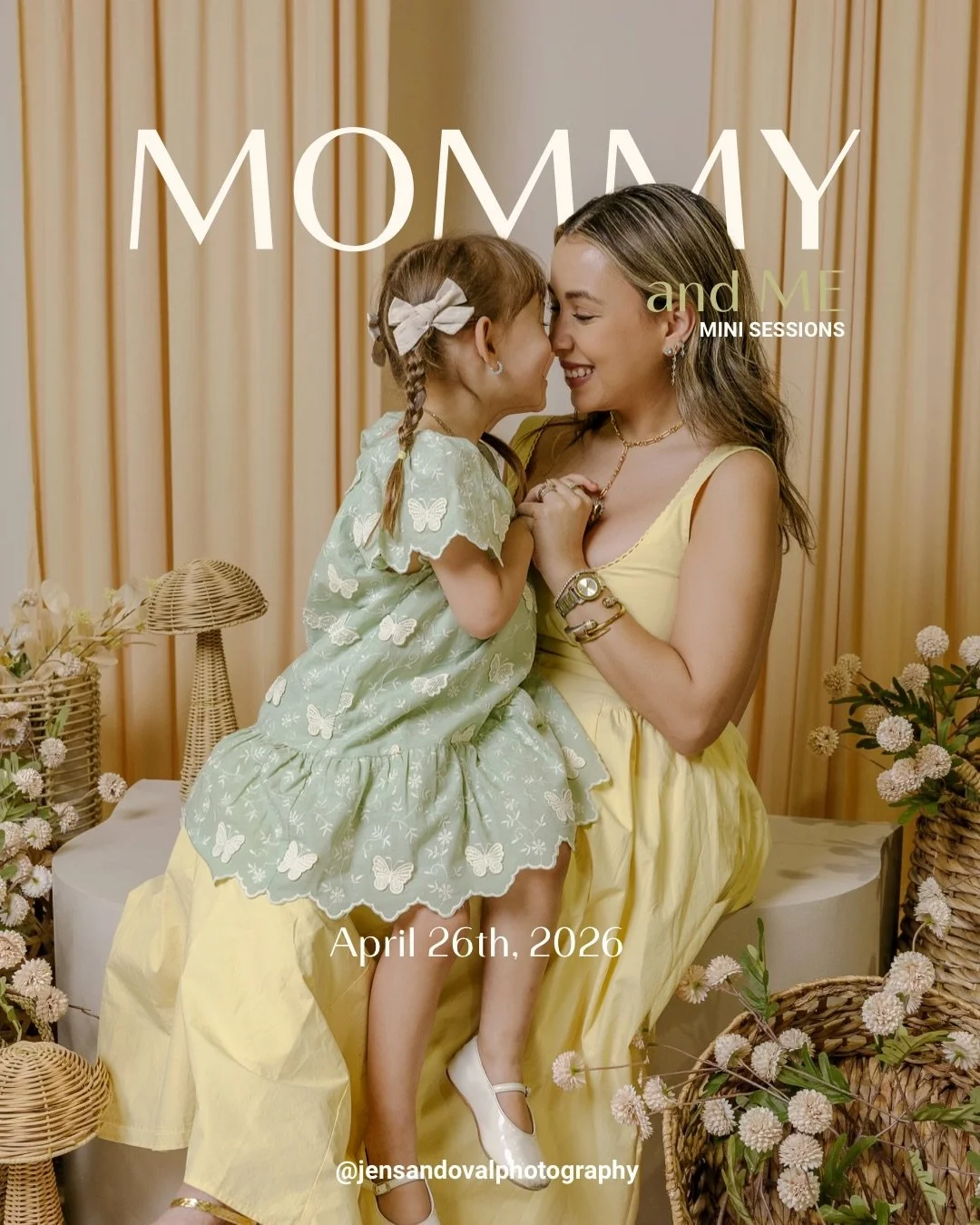 It&rsquo;s that time of year, my annual Mommy &amp; Me Event is here! This is your chance to pause, be present, and celebrate the beautiful bond between you and your children. Makeup available add-on. Tap the link in my bio to reserve your time slot.