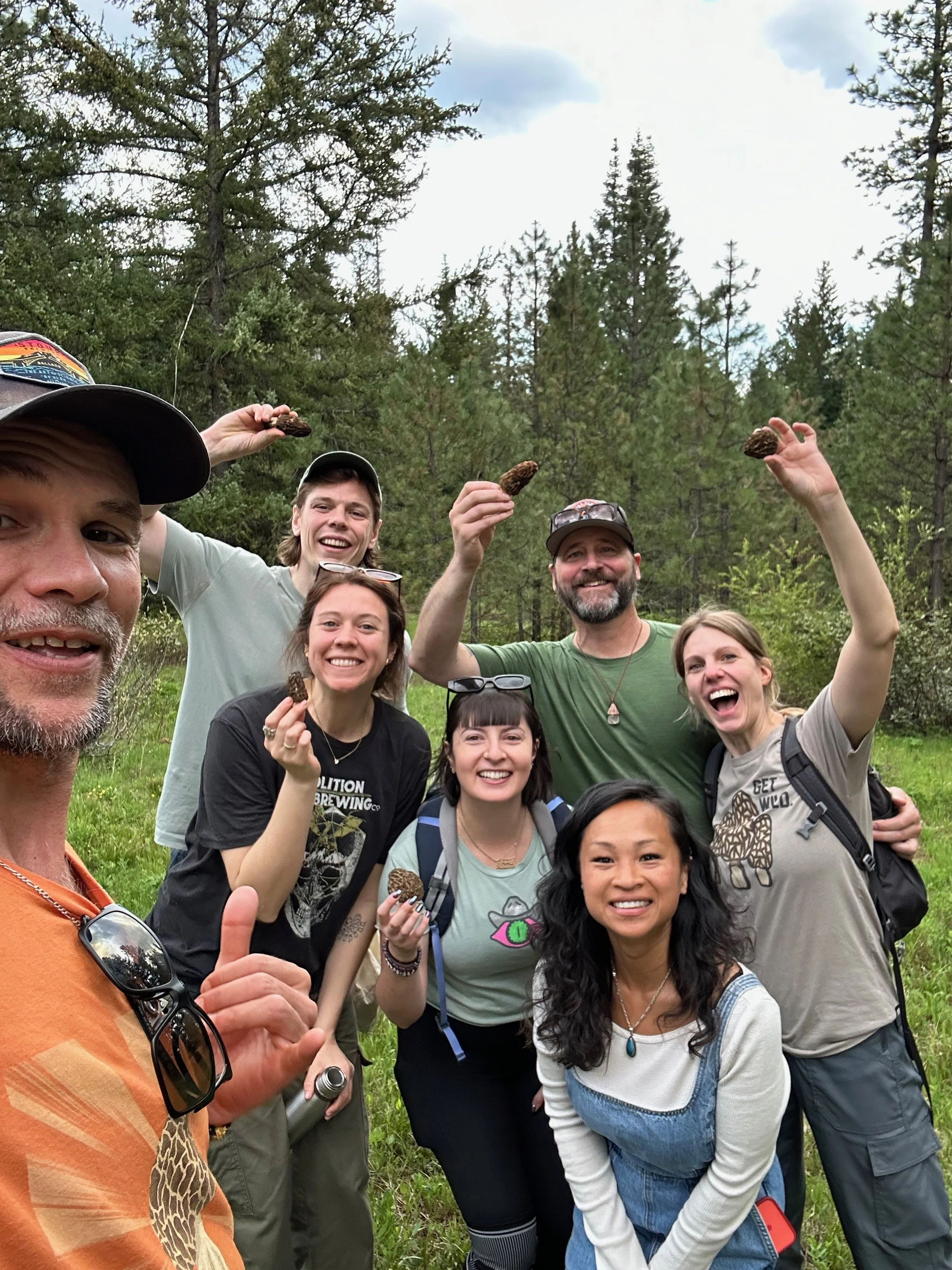 Successful morel madness foragers