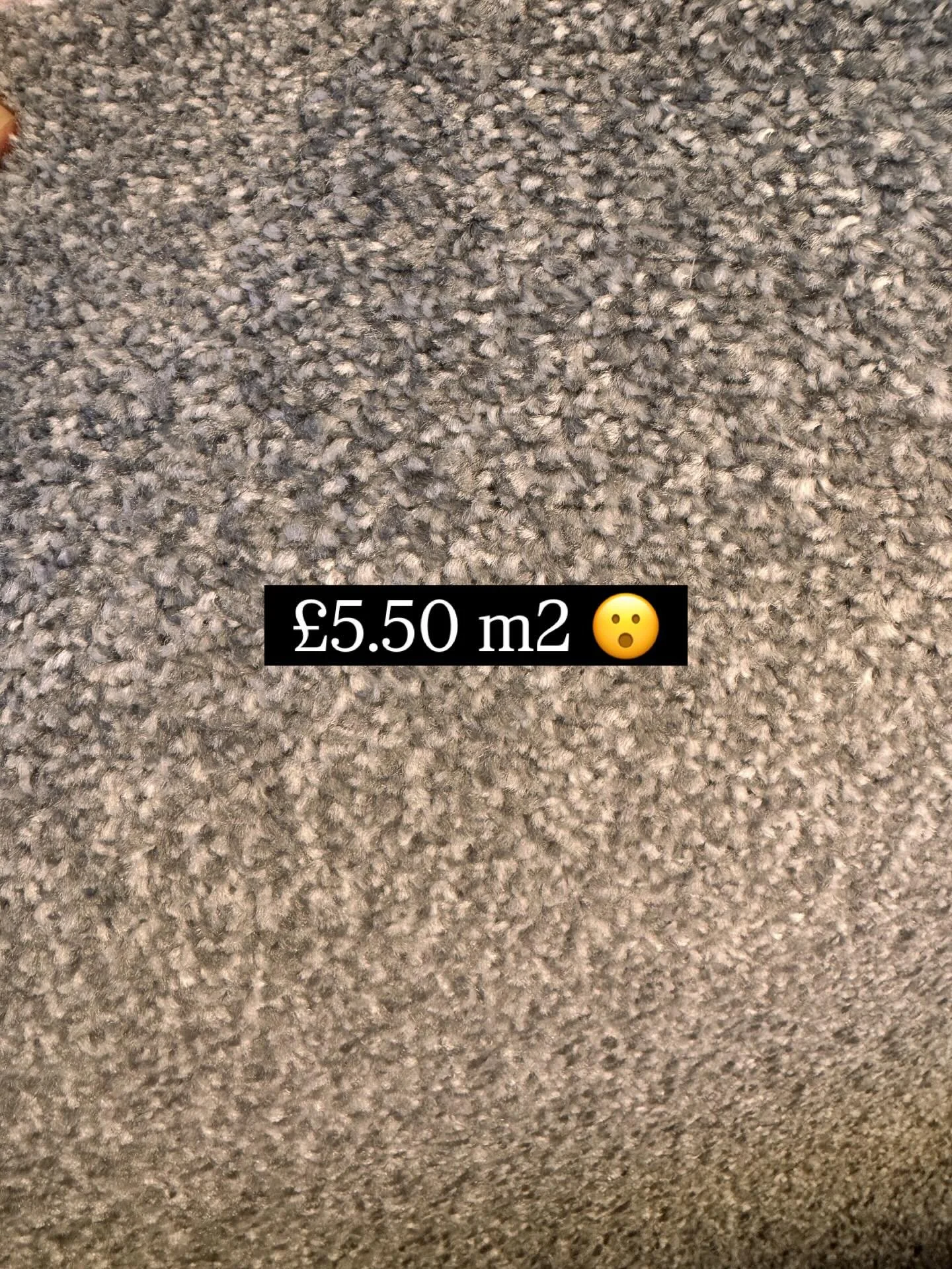 Grey felt back, end of roll 4.5 x 4m &pound;99.00