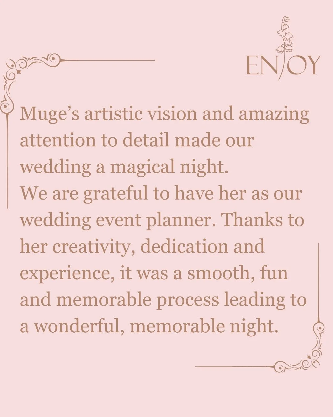 🌿The Best Compliment is a Referral🌿

Nothing means more to me than when someone trusts me enough to recommend my work. Every referral tells me I&rsquo;ve made a difference &mdash; that the joy, care, and attention I put into each event truly resona