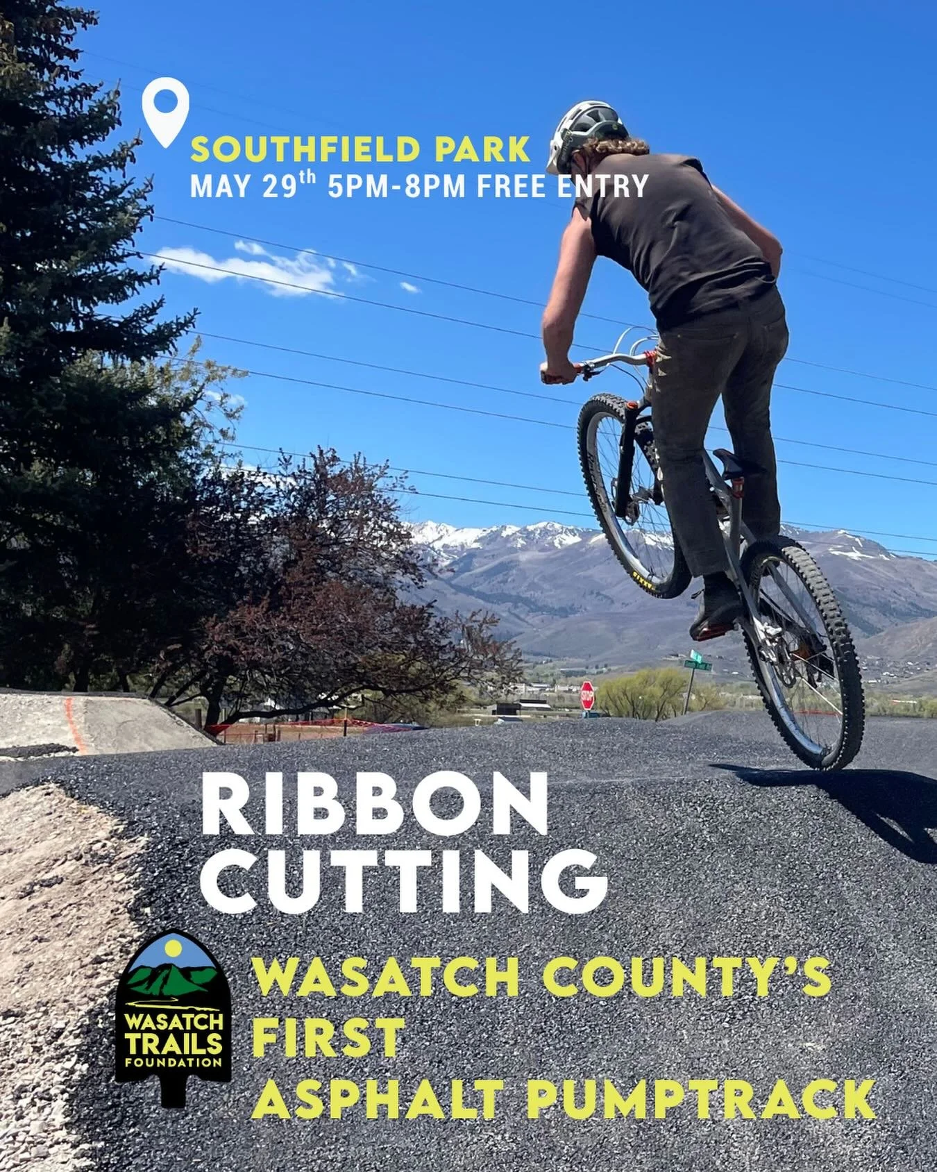 🗓️ MARK YOUR CALENDARS!!! Join us for the ribbon cutting grand opening celebration for the Southfield Park All-Wheels Asphalt Pumptrack! We&rsquo;ll have food trucks, fun vendors, live music, and the best of all you get to cruise the new track with 