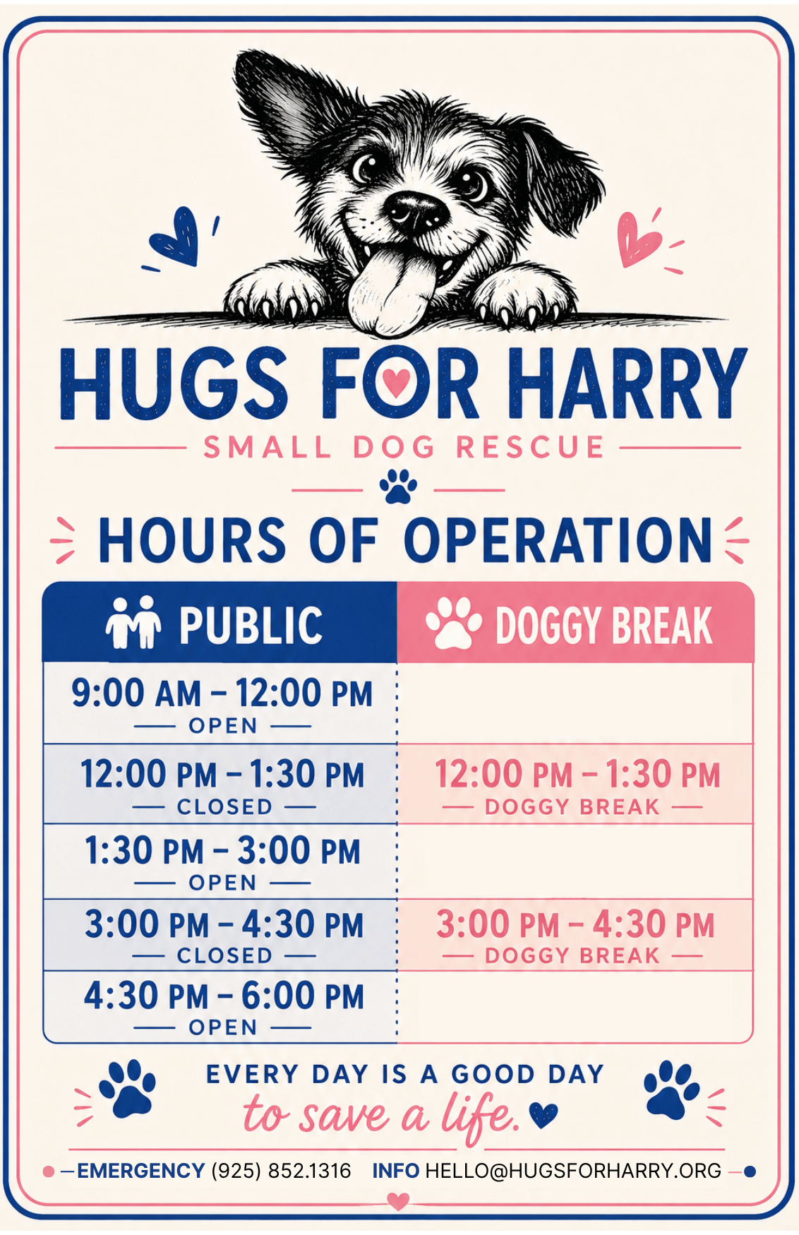 Hours of Operation Effective Aug 2026