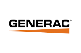 GENERAC logo with black text and an orange swoosh underneath.