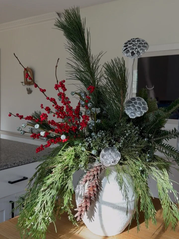 For your house, maybe? 🌿❄️

This holiday season you can have a cutie arrangement for your home, work, your mom, anywhere. Done by yours truly &amp; delivered!! DM, if interested 📲