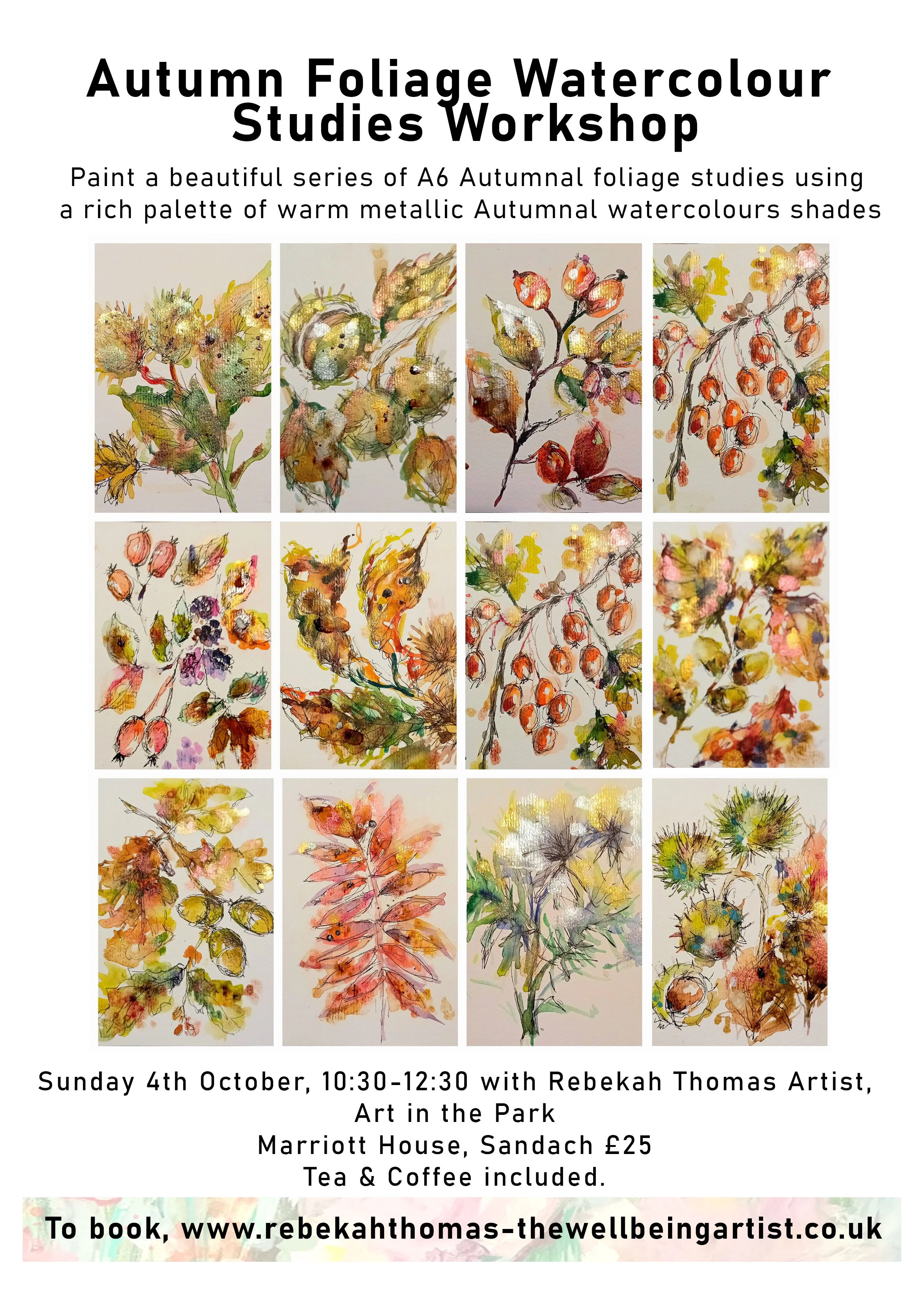 Autumn Foliage Watercolour Studies Workshop
