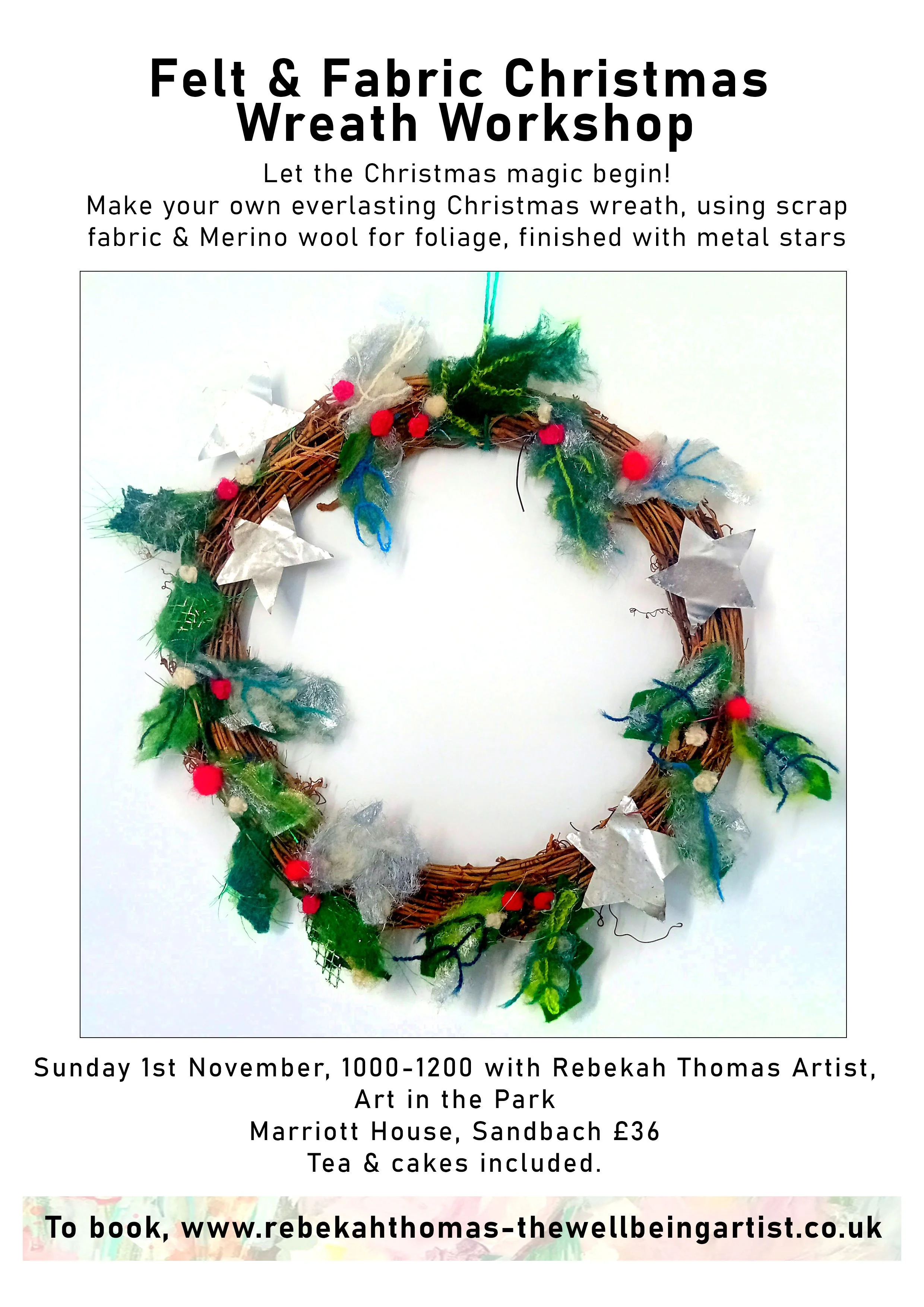 Felt and Fabric Christmas Wreath Workshop