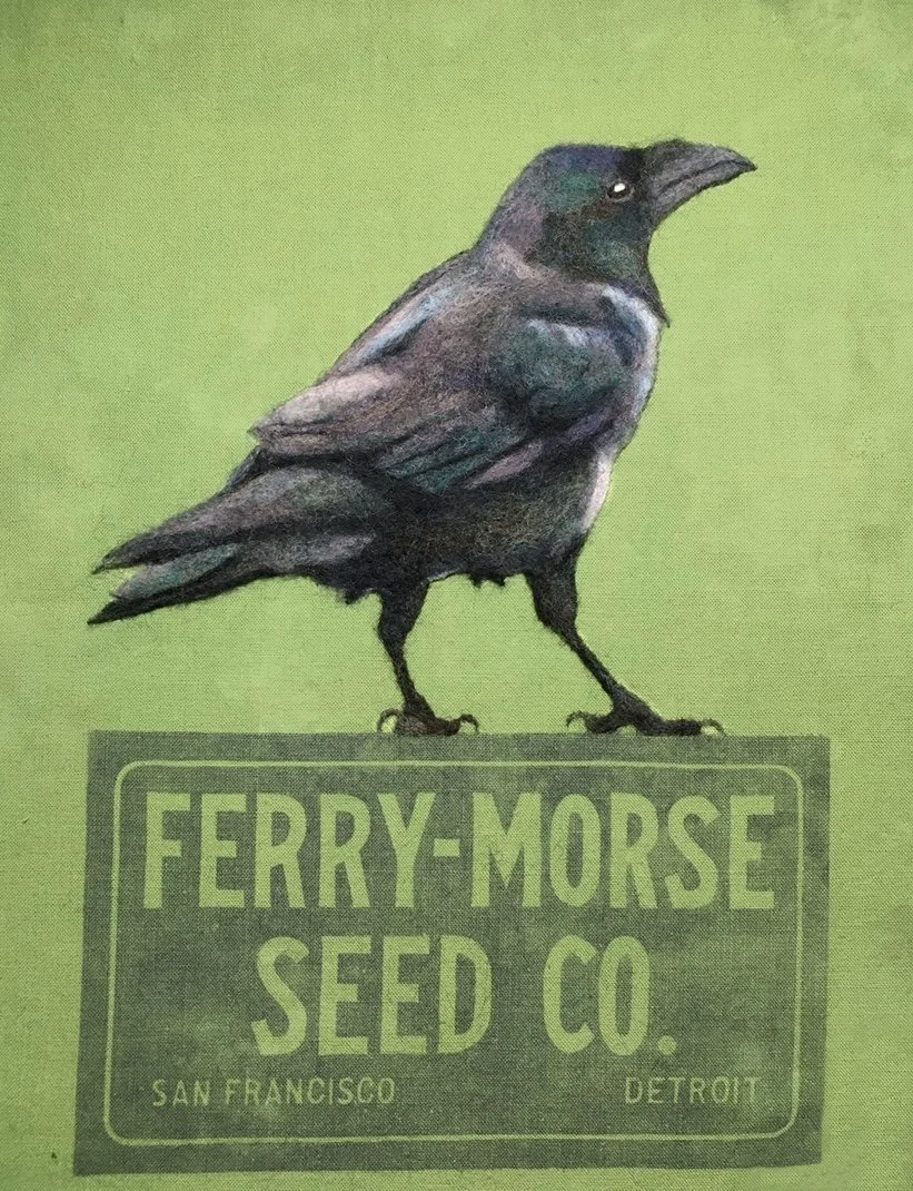 Spring Green Crow
14" x 18"