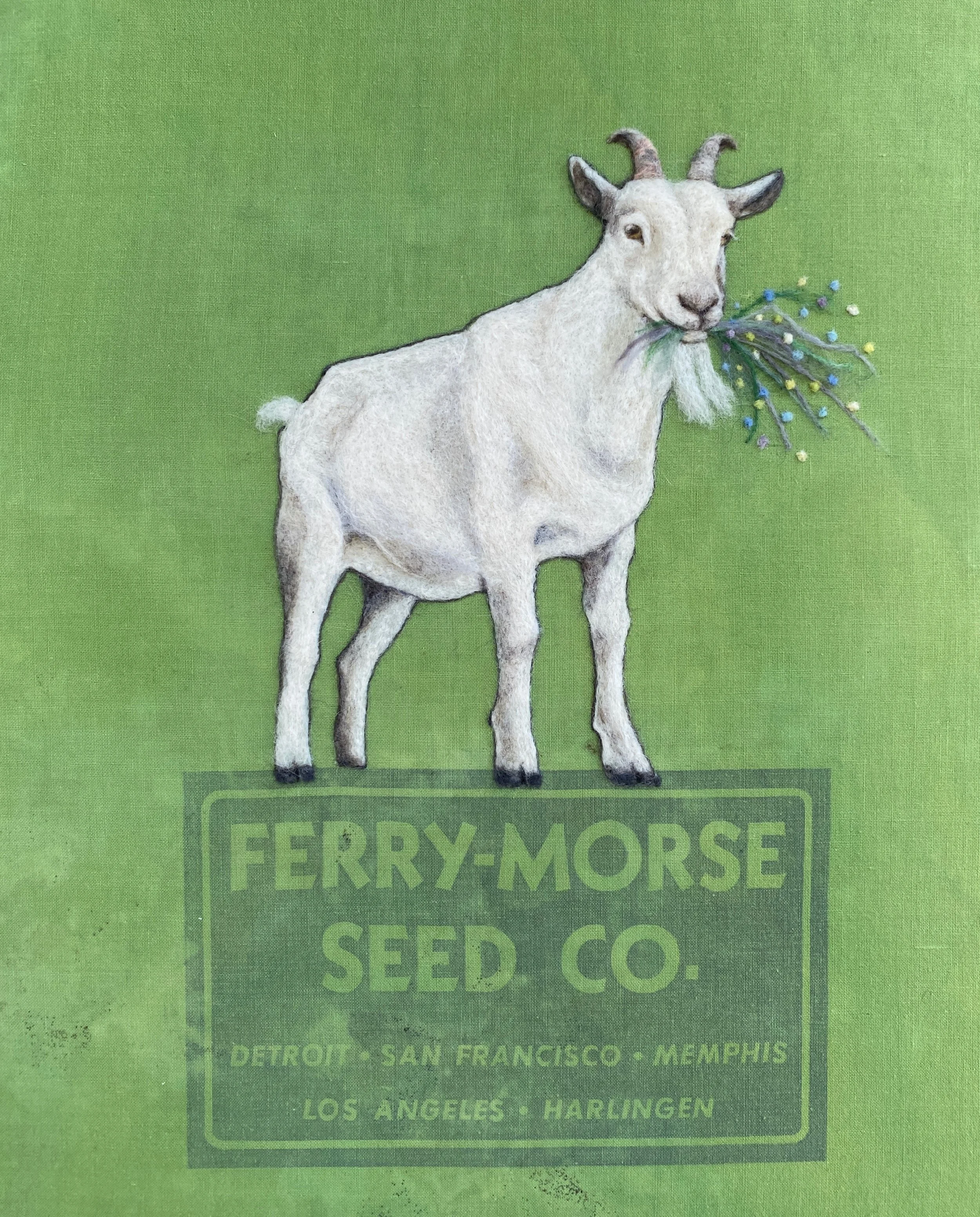 Spring Green Goat
14" x 18"