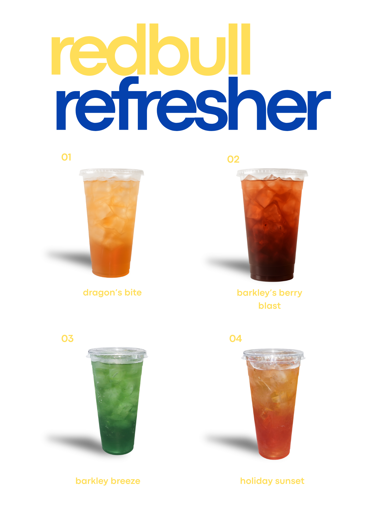 Stovals redbull refreshers menu