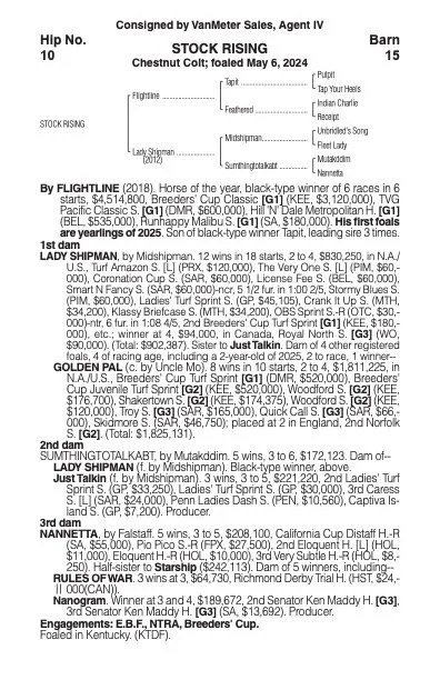  Sale Pedigree SEPT. 2025 