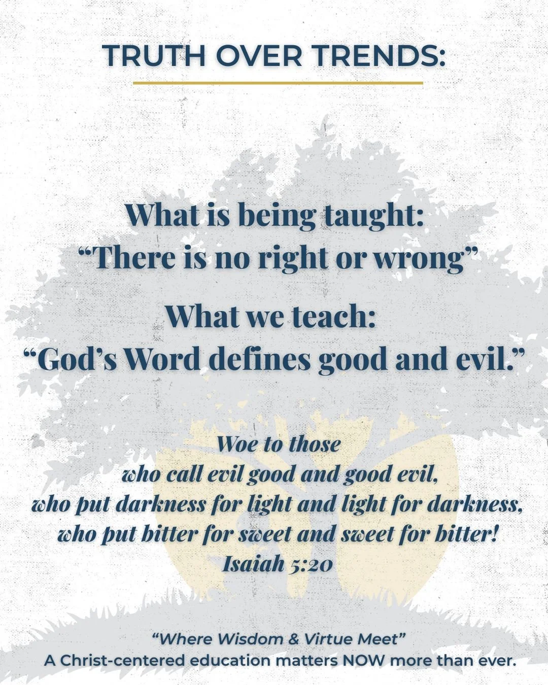 Today&rsquo;s culture blurs the lines between right and wrong.
Children are told that morality is personal &mdash; that everyone can define truth for themselves.

But God&rsquo;s Word reminds us there is right and wrong, light and darkness, good and 