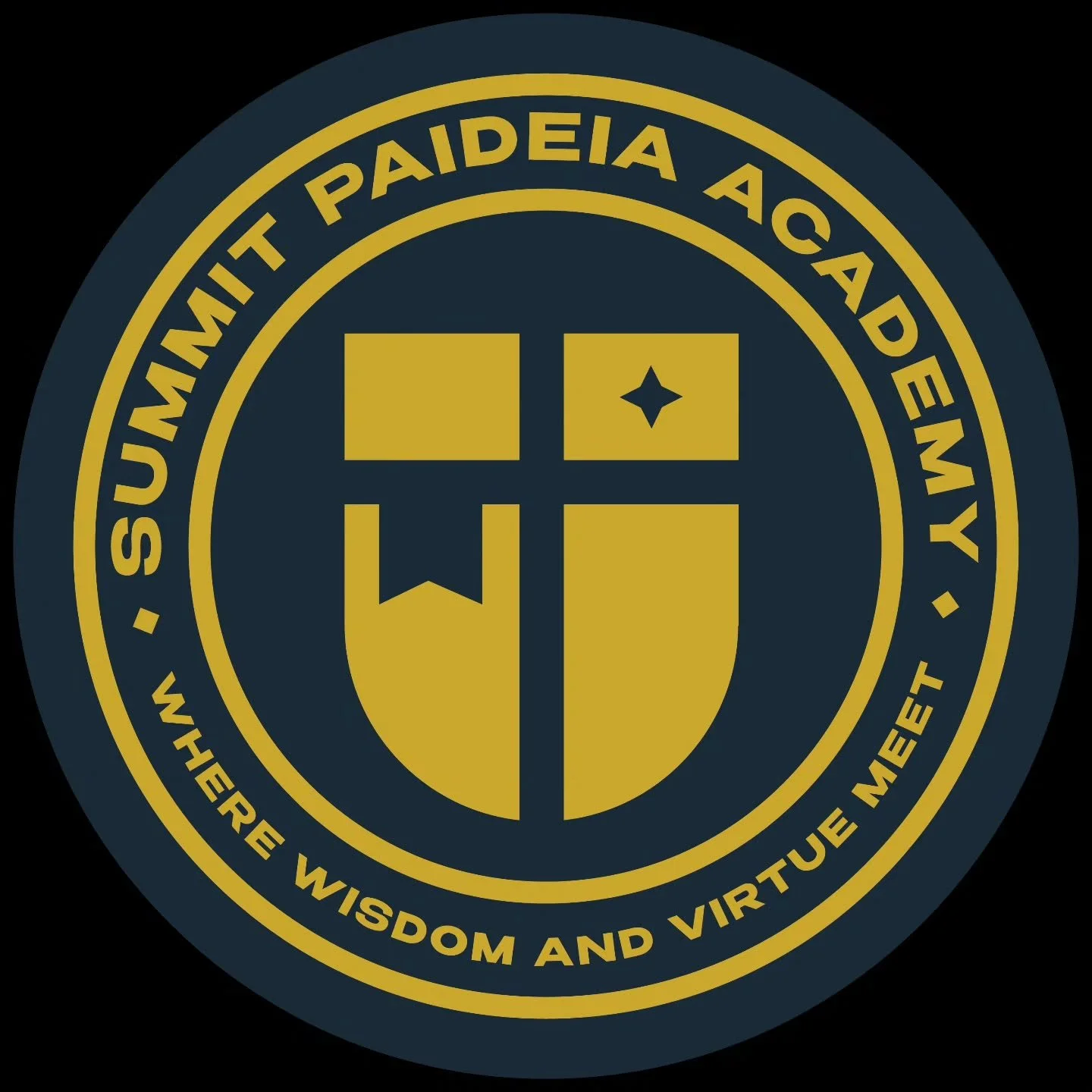 Summit Paideia Academy has a new look but the same mission. 

The new logo elements include a cross for our Christian foundation, a bookmark representing tradition and literacy, and the north star symbolizing truth and guidance. 

Every element was c