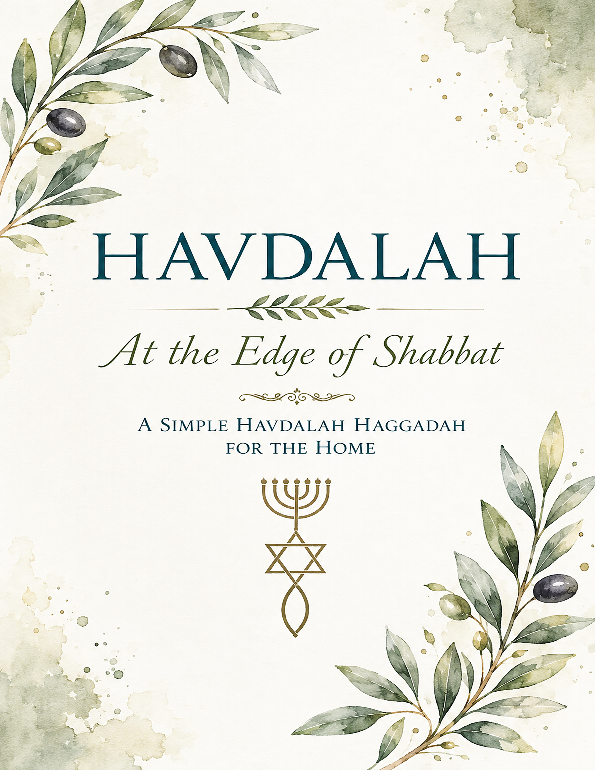 Cover page for a Havdalah Haggadah called At the Edge of Shabbat
