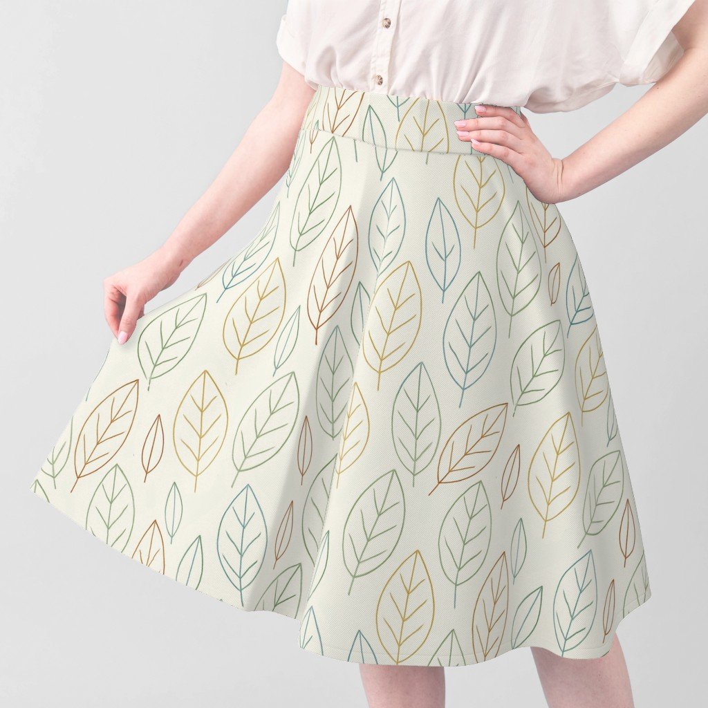 Line Art Leaves Skirt.jpeg