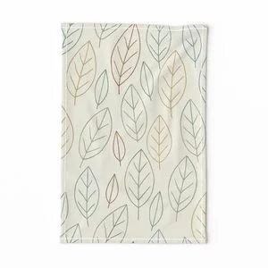 Line Art Leaves Kitchen Towel.jpeg