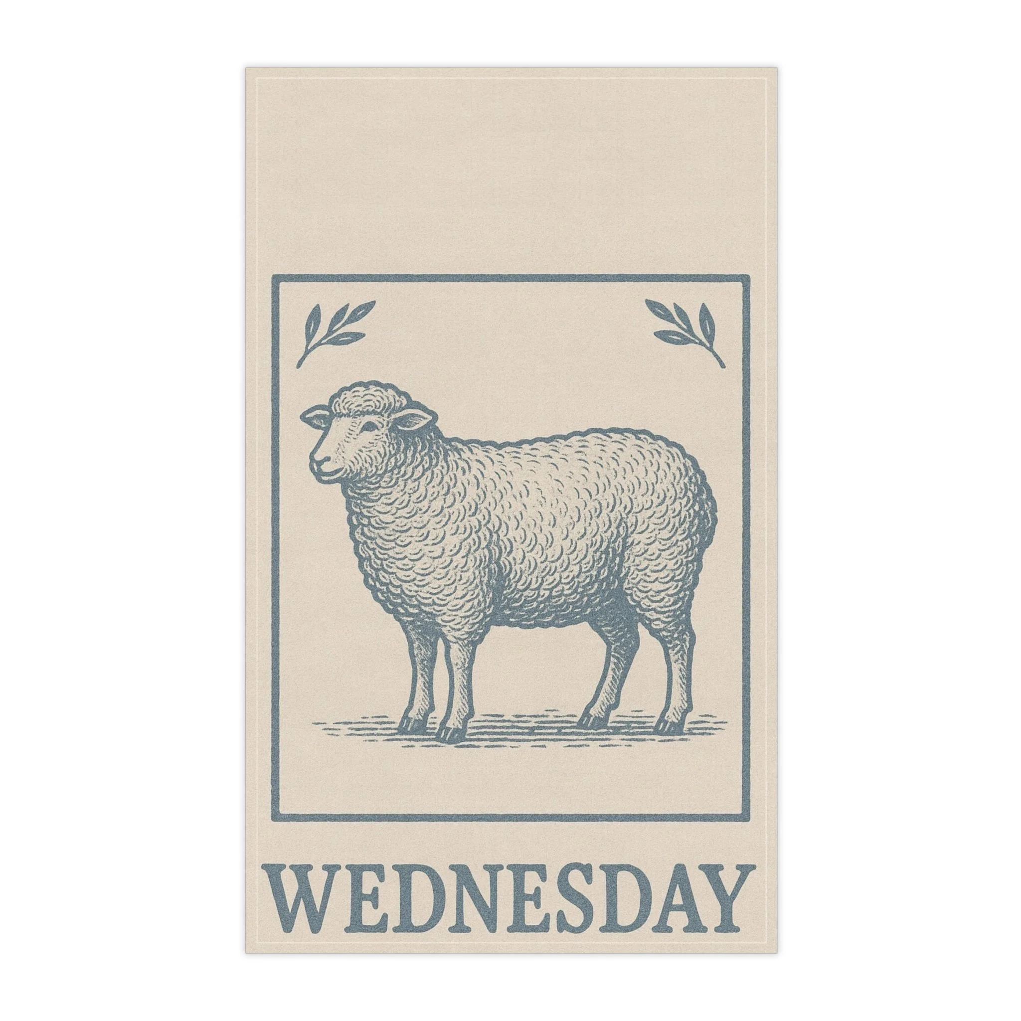 Sheep Cotton Dish Towel  for Wednesday
