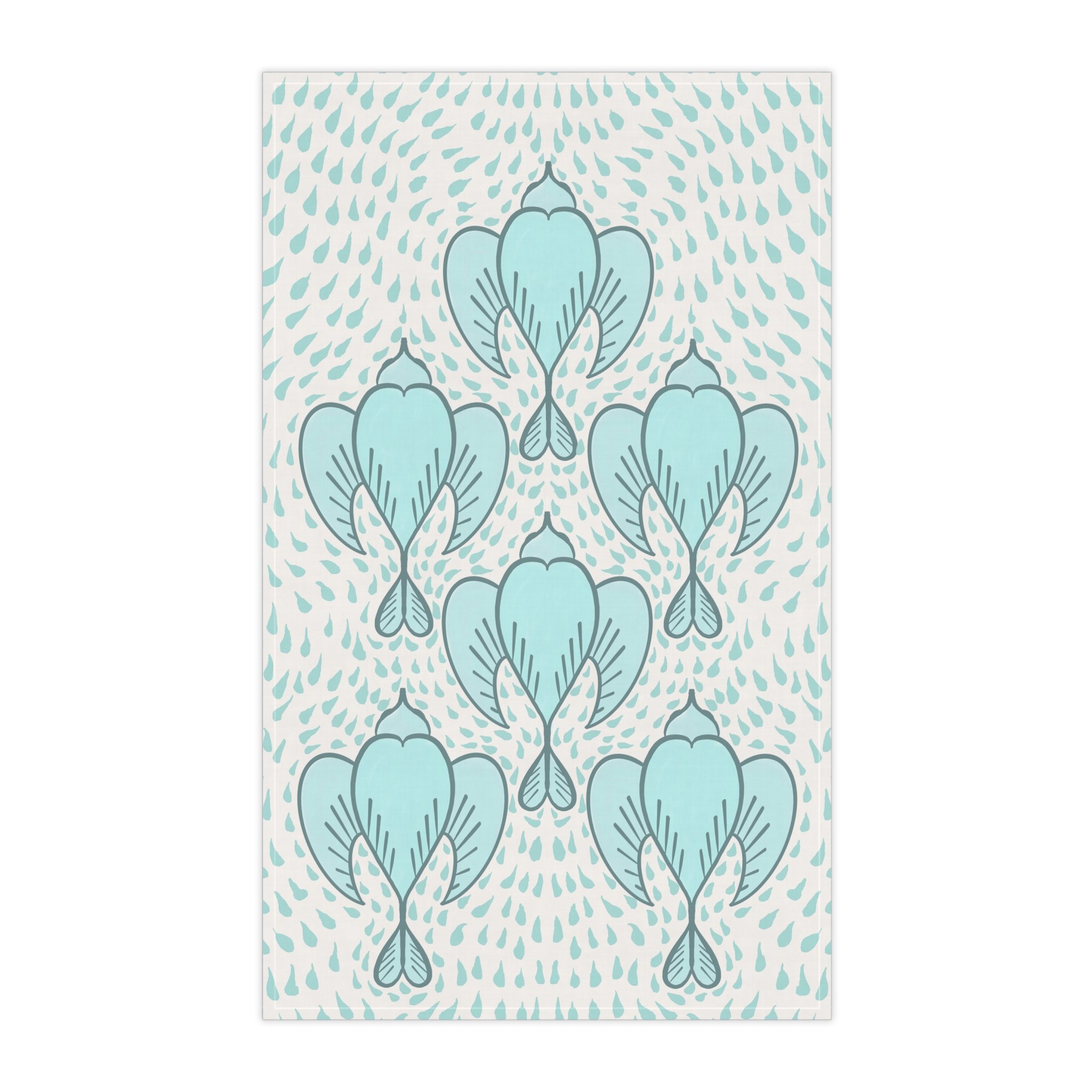 birds flying through a storm towel