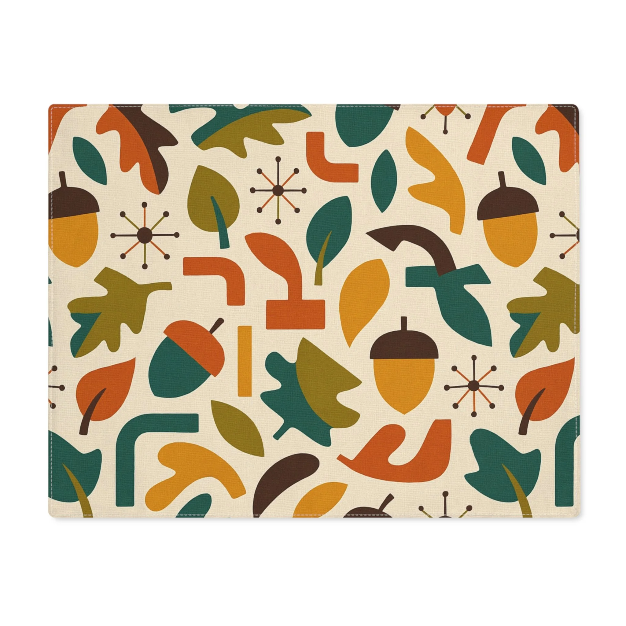 Placemat, Vibrant Mid-Century Autumn Design
