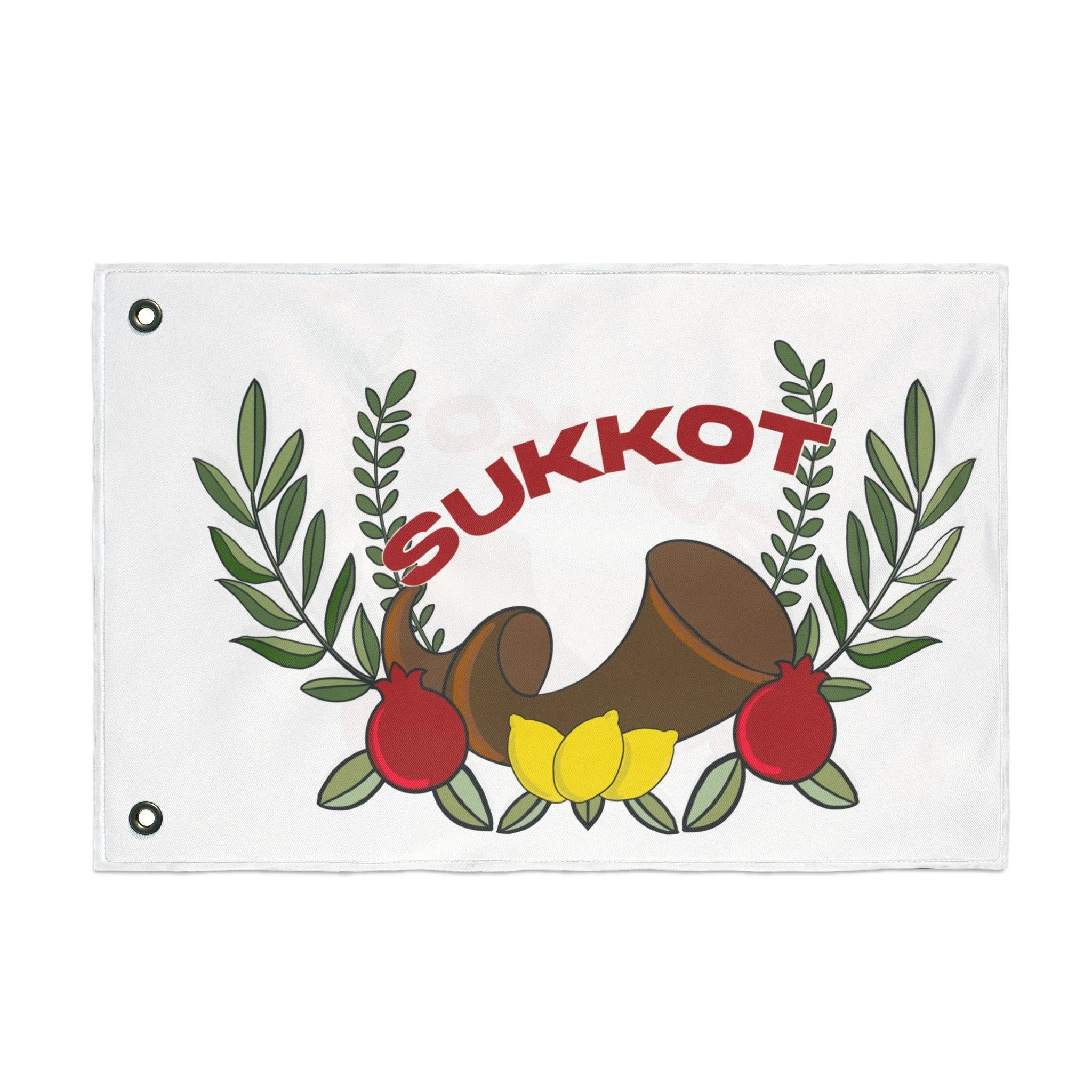 Sukkot flag with grommets