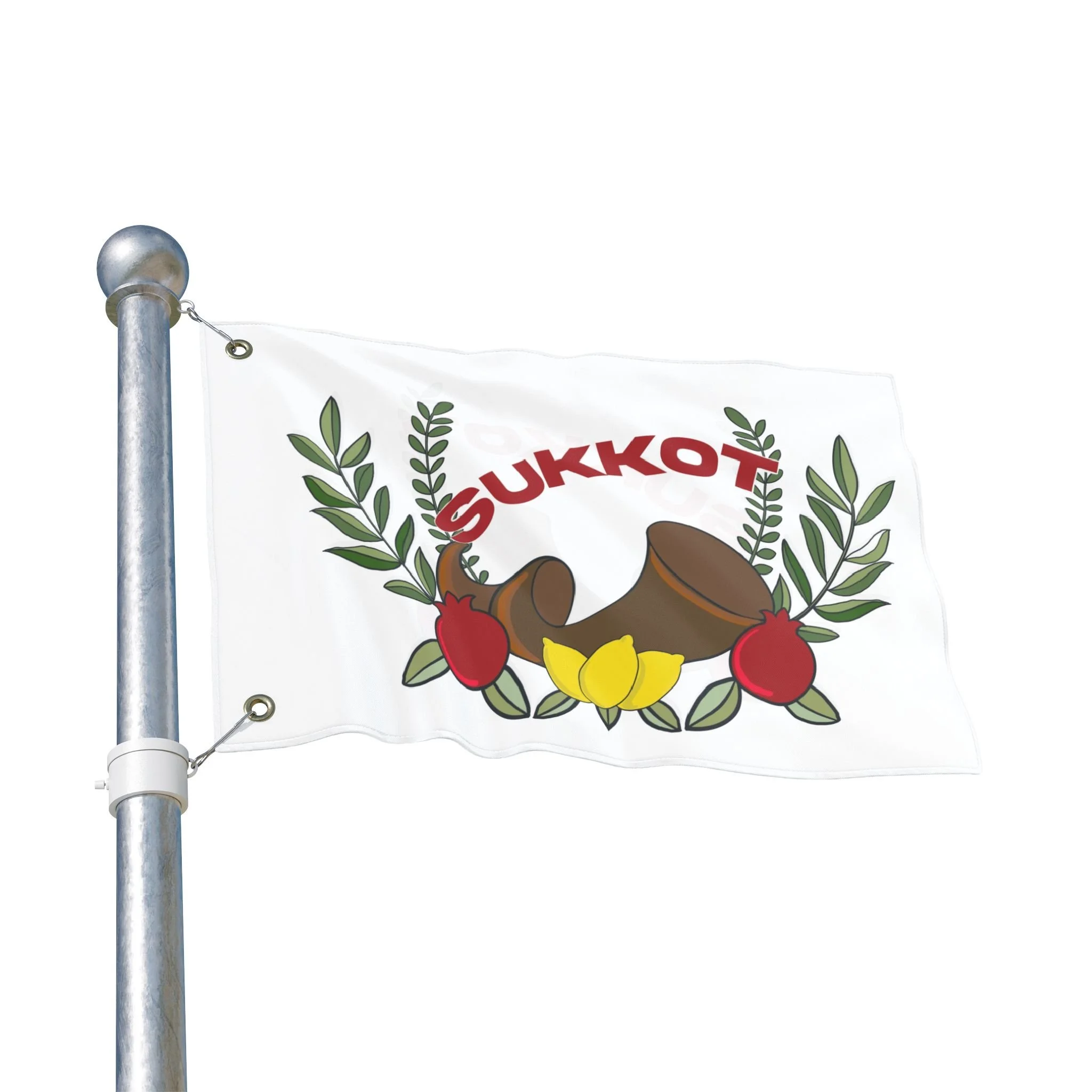 Sukkot flag on pole