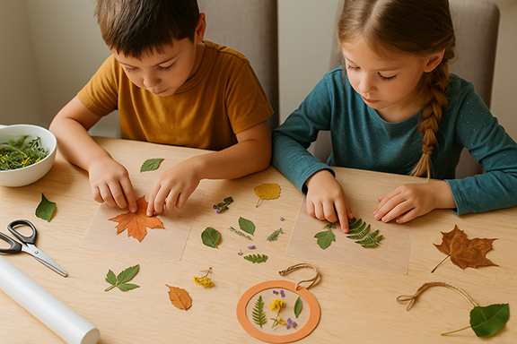 Make a nature-inspired sun catcher