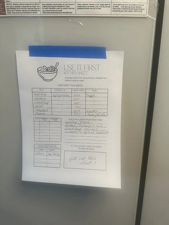 Tiny Homestead Habit: The Kitchen Rhythm Sheet