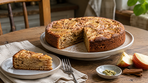 APPLE TAHINI SPICE CAKE