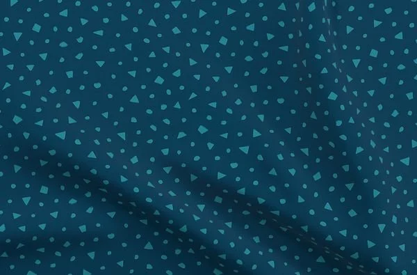 Deep Teal Tiny Geometrics Fabric.jpeg