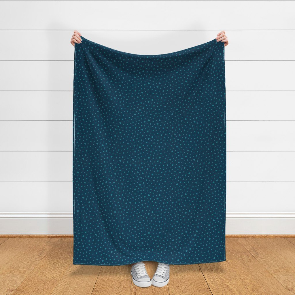 Deep Teal Tiny Geometrics Throw Blanket.jpeg