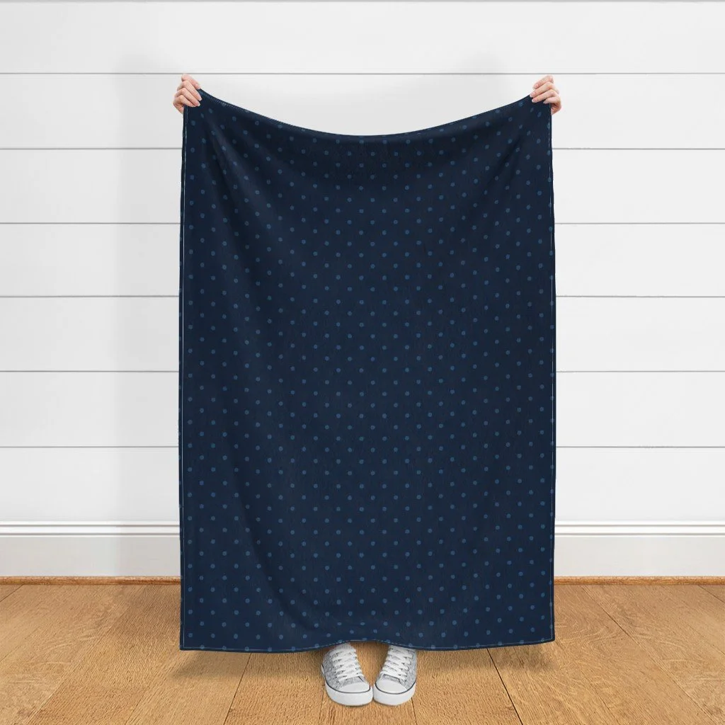 Navy Dots Throw Blanket.jpeg